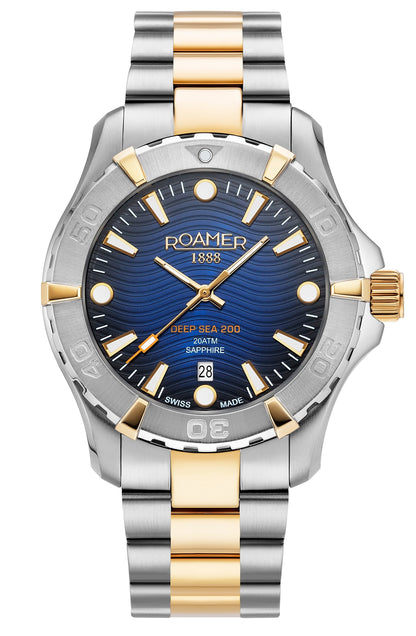 Deep Sea 200 43 mm Quartz Three-Hand Date Two-Tone Bracelet Sapphire glass Stainless Steel swiss watch