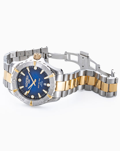 Deep Sea 200 43mm Quartz Three-Hand Date Blue Dial Two-Tone Bracelet Sapphire glass Stainless Steel swiss watch