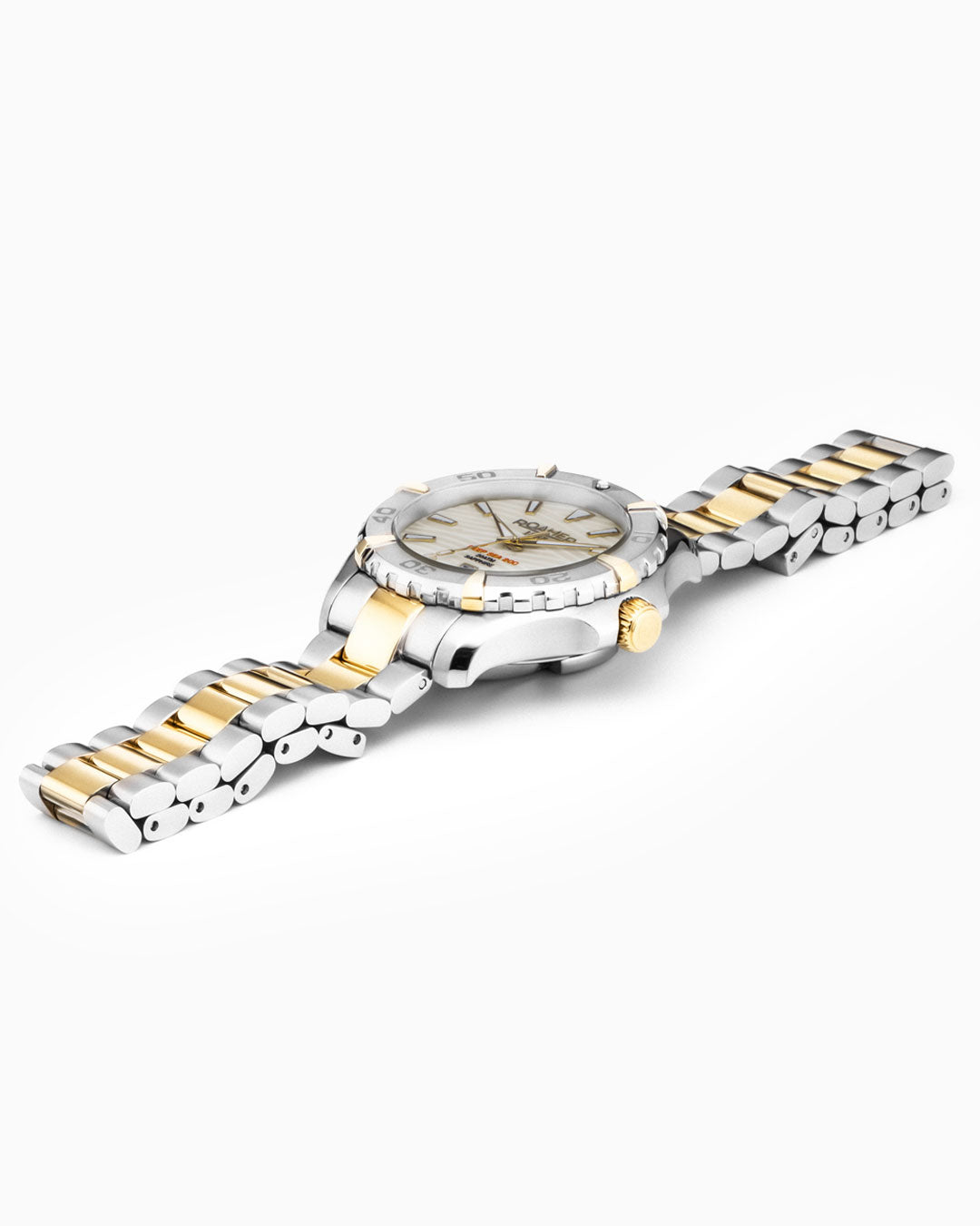 Deep Sea 200 Ladies 34 mm Quartz Three-Hand Date White Dial Two-Tone Bracelet Sapphire glass Stainless Steel swiss watch