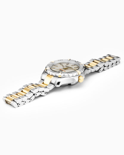 Deep Sea 200 Ladies 34 mm Quartz Three-Hand Date White Dial Two-Tone Bracelet Sapphire glass Stainless Steel swiss watch