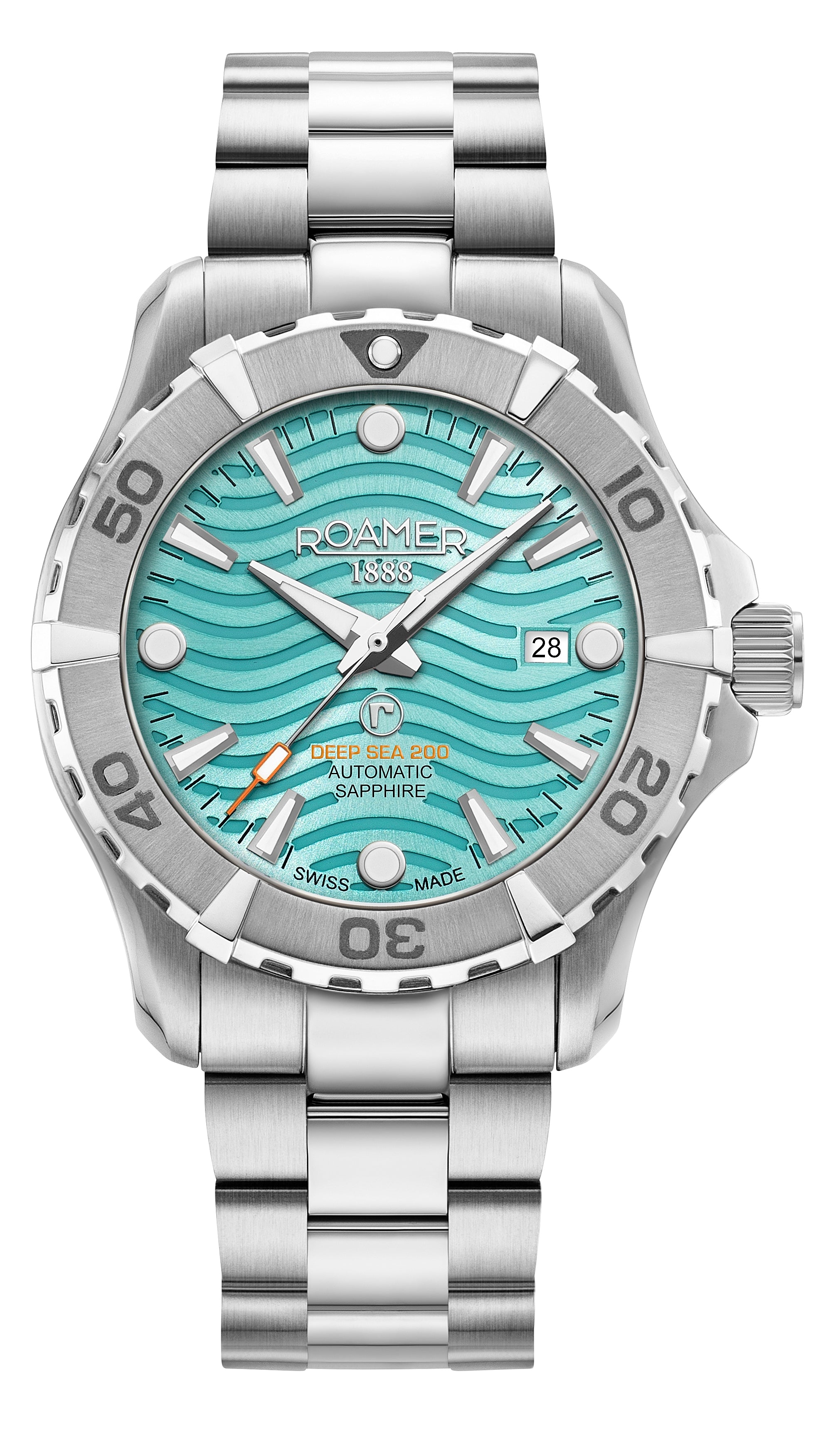 Deep Sea Automatic 43 mm Automatic Three-Hand Date Lightblue Dial Silver Bracelet Sapphire glass Stainless Steel swiss watch