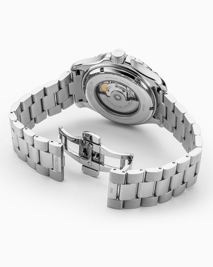 Deep Sea Automatic 43mm Automatic Three-Hand Date Lightblue Dial Silver Bracelet Sapphire glass Stainless Steel swiss watch