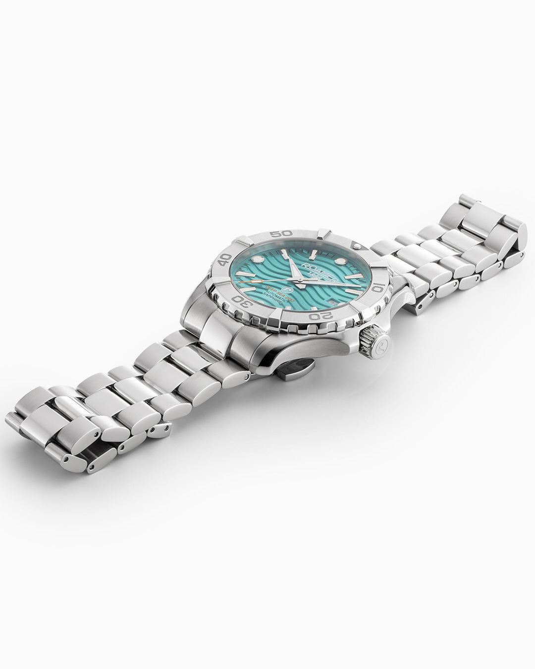 Deep Sea Automatic 43mm Automatic Three-Hand Date Lightblue Dial Silver Bracelet Sapphire glass Stainless Steel swiss watch