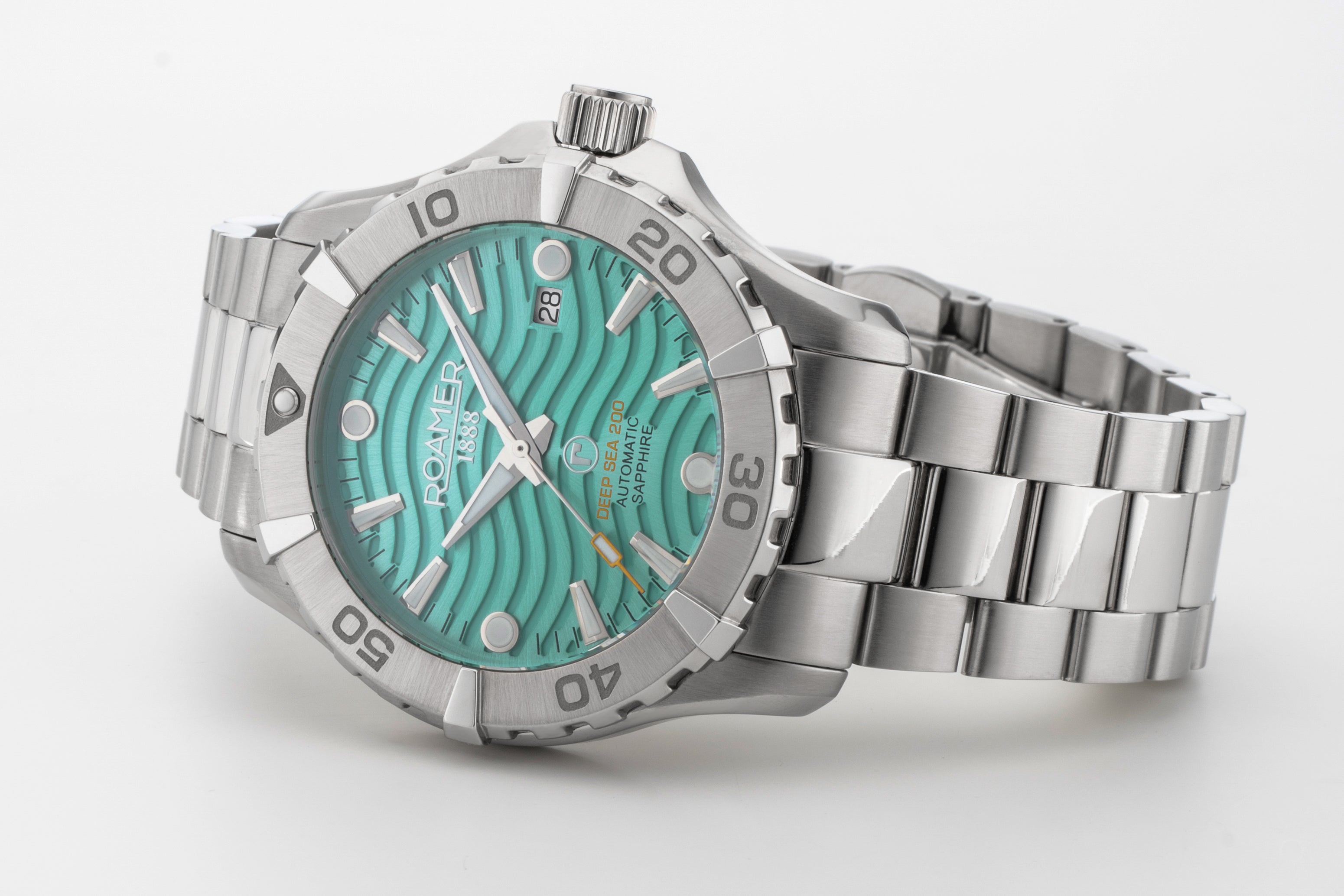 Deep Sea Automatic 43 mm Automatic Three-Hand Date Lightblue Dial Silver Bracelet Sapphire glass Stainless Steel swiss watch