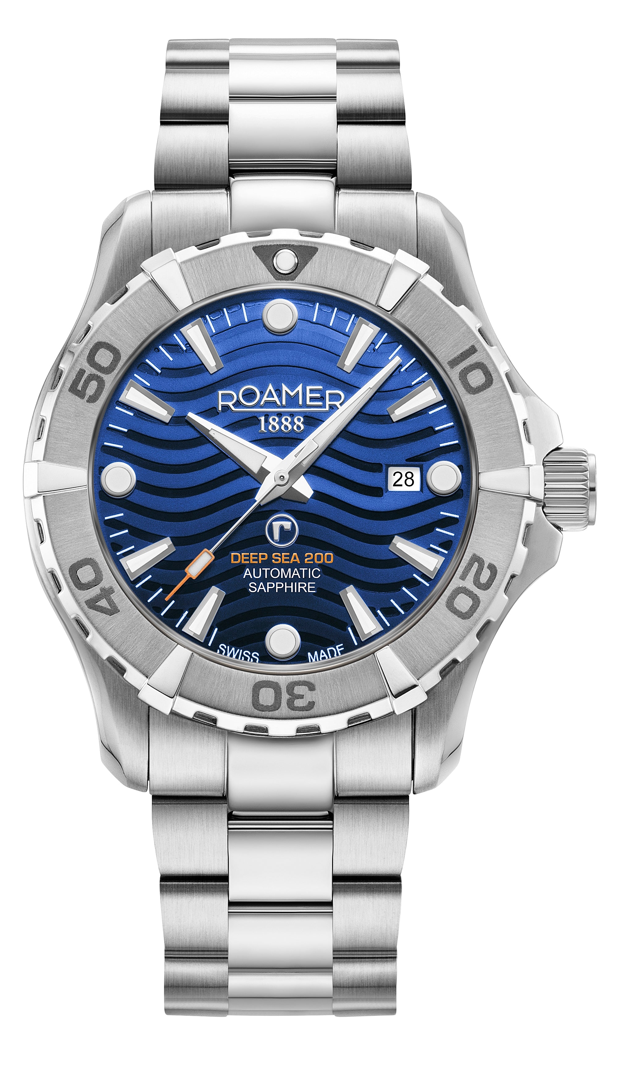 Deep Sea Automatic 43 mm Automatic Three-Hand Date Blue Dial Silver Bracelet Sapphire glass Stainless Steel swiss watch