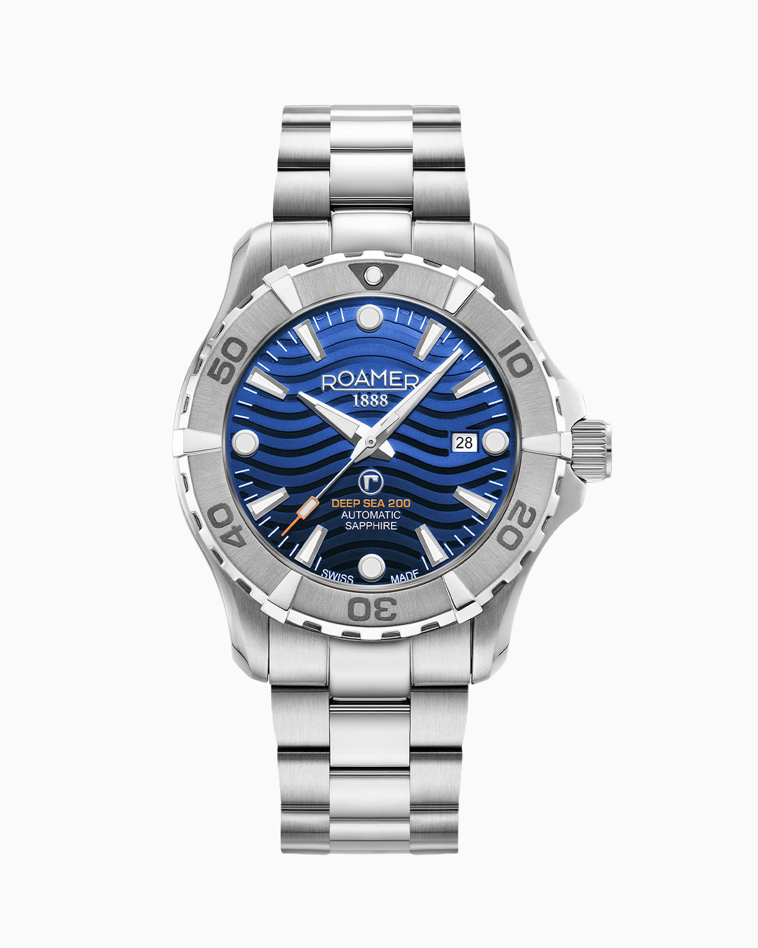 Deep Sea Automatic 43mm Automatic Three-Hand Date Blue Dial Silver Bracelet Sapphire glass Stainless Steel swiss watch