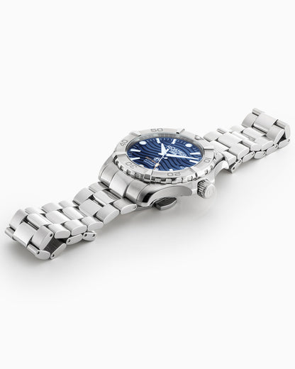 Deep Sea Automatic 43mm Automatic Three-Hand Date Blue Dial Silver Bracelet Sapphire glass Stainless Steel swiss watch