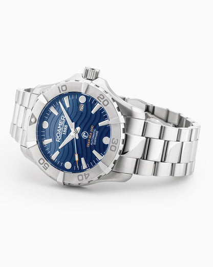 Deep Sea Automatic 43mm Automatic Three-Hand Date Blue Dial Silver Bracelet Sapphire glass Stainless Steel swiss watch