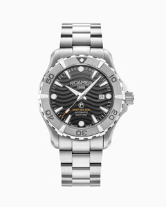 Deep Sea Automatic 43mm Automatic Three-Hand Date Black Dial Silver Bracelet Sapphire glass Stainless Steel swiss watch