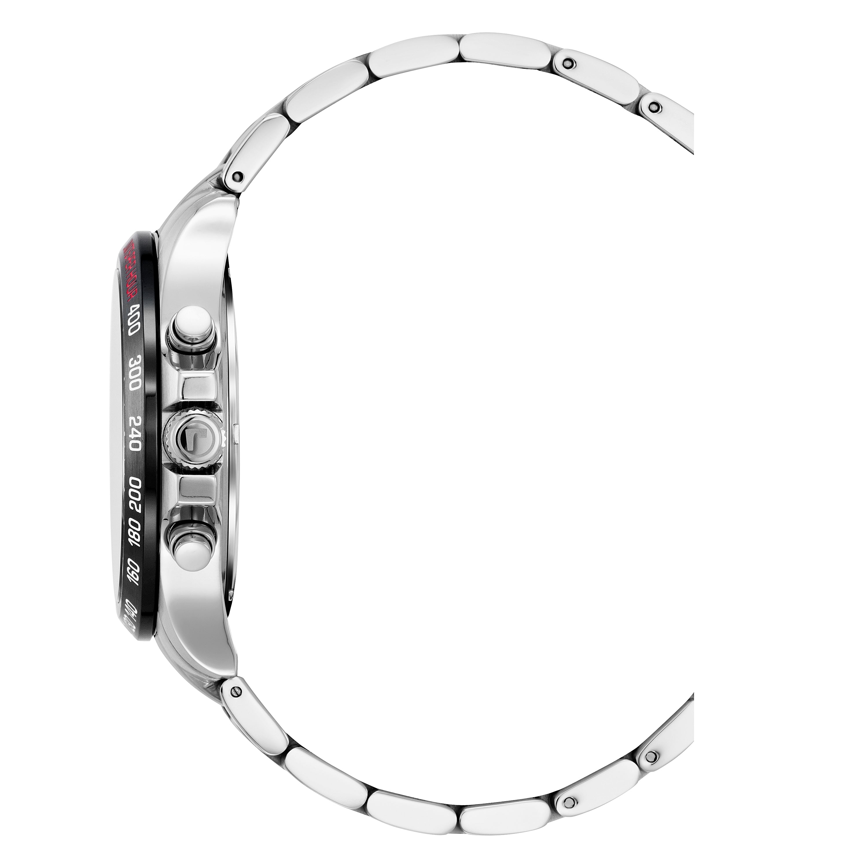 Rimini 45mm Chronograph Date Black Dial Silver Tone Bracelet Sapphire glass Stainless Steel swiss watch