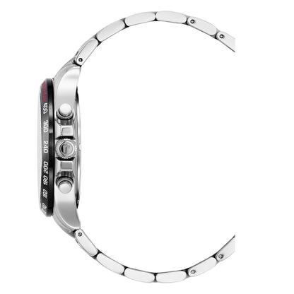 Rimini 45mm Chronograph Date Black Dial Silver Tone Bracelet Sapphire glass Stainless Steel swiss watch