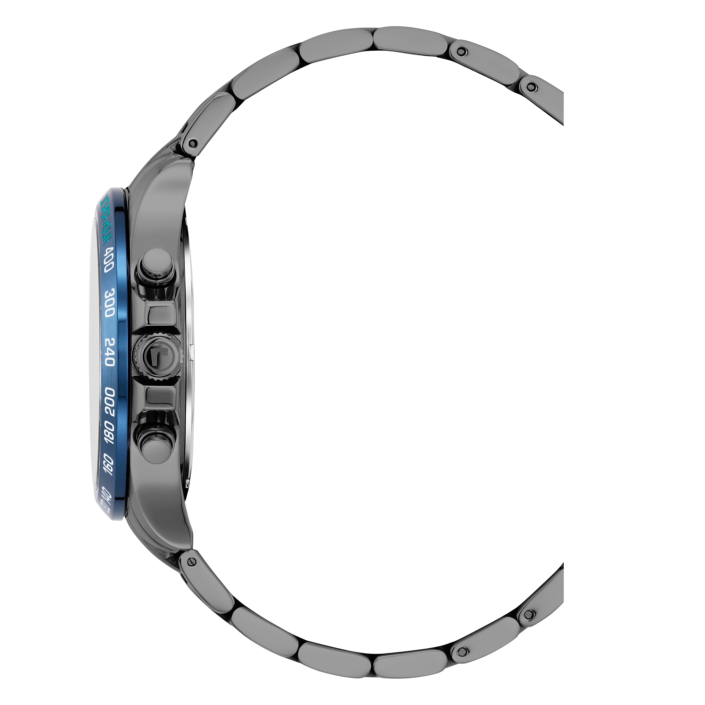 Rimini 45mm Chronograph Date Blue Dial Black Tone Bracelet Sapphire glass Stainless Steel swiss watch