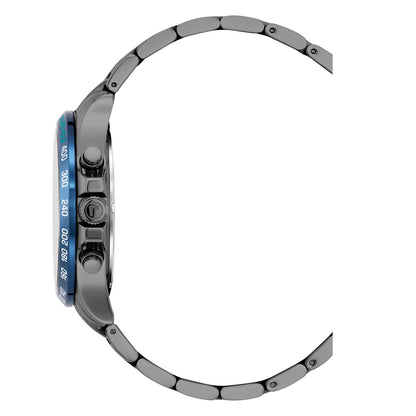 Rimini 45mm Chronograph Date Blue Dial Black Tone Bracelet Sapphire glass Stainless Steel swiss watch