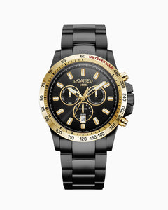 Rimini 45mm Chronograph Date Black Dial Black Tone Bracelet Sapphire glass Stainless Steel swiss watch