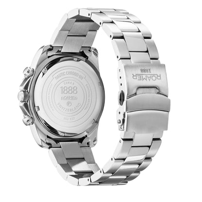 Nautic Chrono 100 43mm Chronograph Date Green Dial Silver Bracelet Sapphire glass Stainless Steel swiss watch