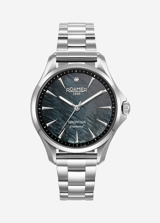 Sportiva 36mm Quartz Three-Hand Silver Bracelet Sapphire glass Stainless Steel swiss watch