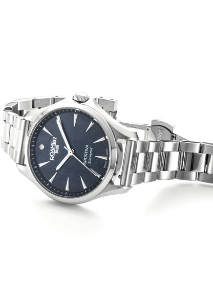 Sportiva 36mm Quartz Three-Hand Silver Bracelet Sapphire glass Stainless Steel swiss watch