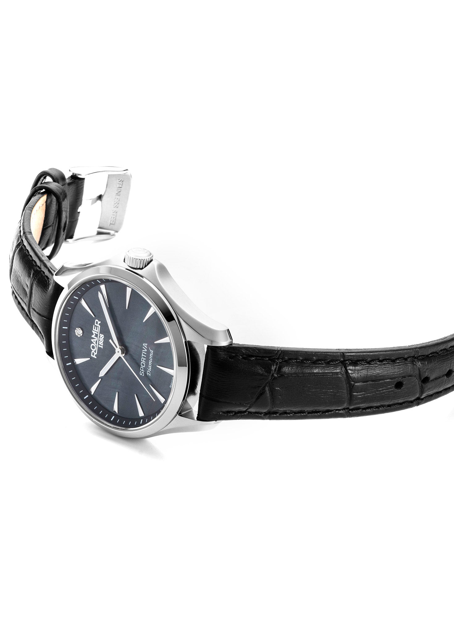 Sportiva 36mm Quartz Three-Hand Silver Bracelet Sapphire glass Stainless Steel swiss watch