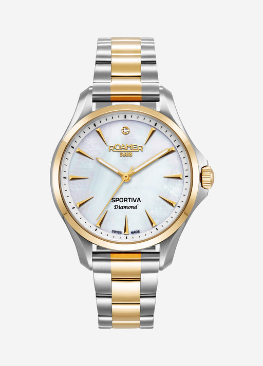 Sportiva 36mm Quartz Three-Hand Two-Tone Bracelet Sapphire glass Stainless Steel swiss watch