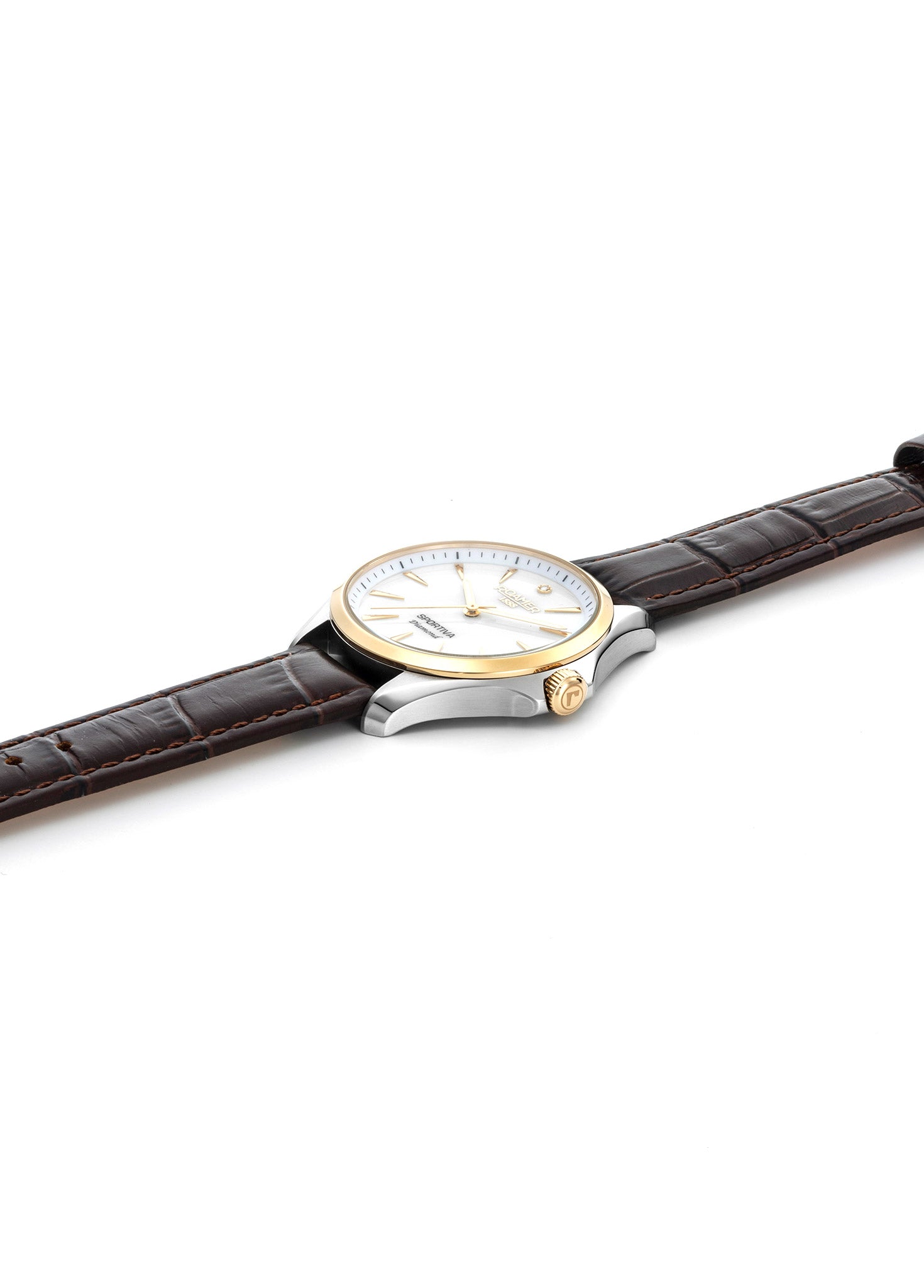 Sportiva 36mm Quartz Three-Hand White Mop Dial  Two-Tone Bracelet Sapphire glass Stainless Steel swiss watch