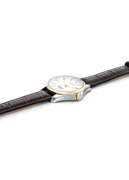 Sportiva 36mm Quartz Three-Hand White Mop Dial  Two-Tone Bracelet Sapphire glass Stainless Steel swiss watch