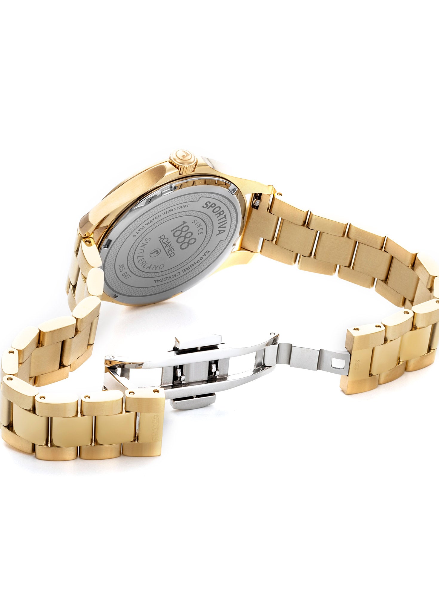 Sportiva 36mm Quartz Three-Hand Gold Bracelet Sapphire glass Stainless Steel swiss watch