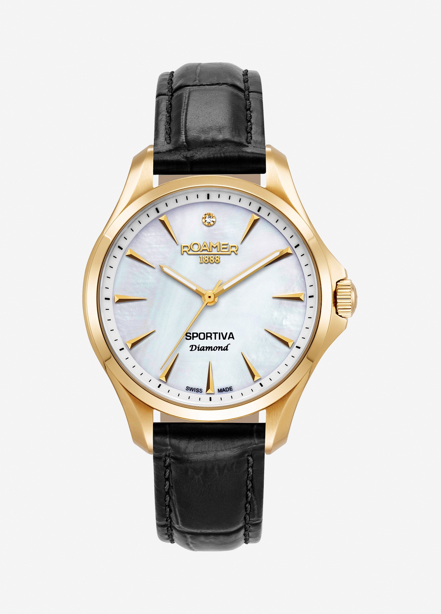 Sportiva 36mm Quartz Three-Hand Gold Bracelet Sapphire glass Stainless Steel swiss watch