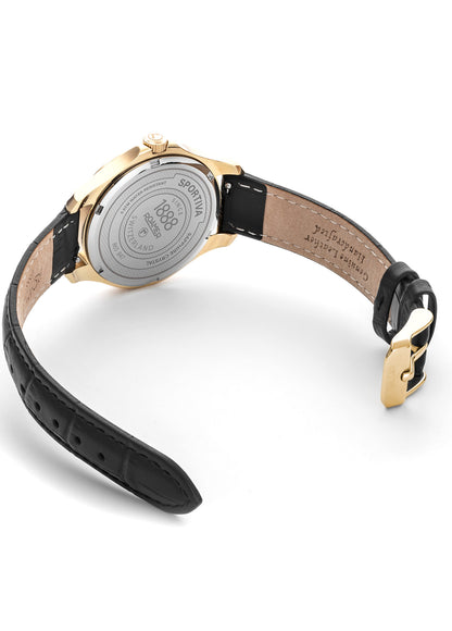 Sportiva 36mm Quartz Three-Hand Gold Bracelet Sapphire glass Stainless Steel swiss watch