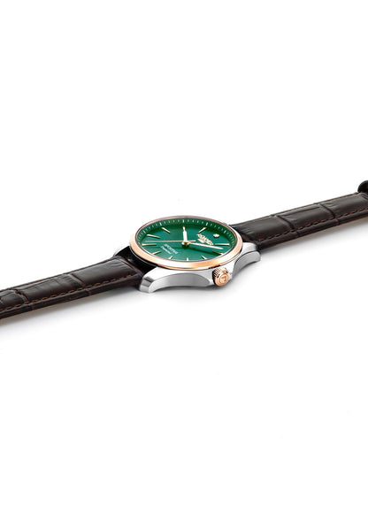 Sportiva 36mm Quartz Three-Hand Green Mop Dial  Two-Tone Bracelet Sapphire glass Stainless Steel swiss watch