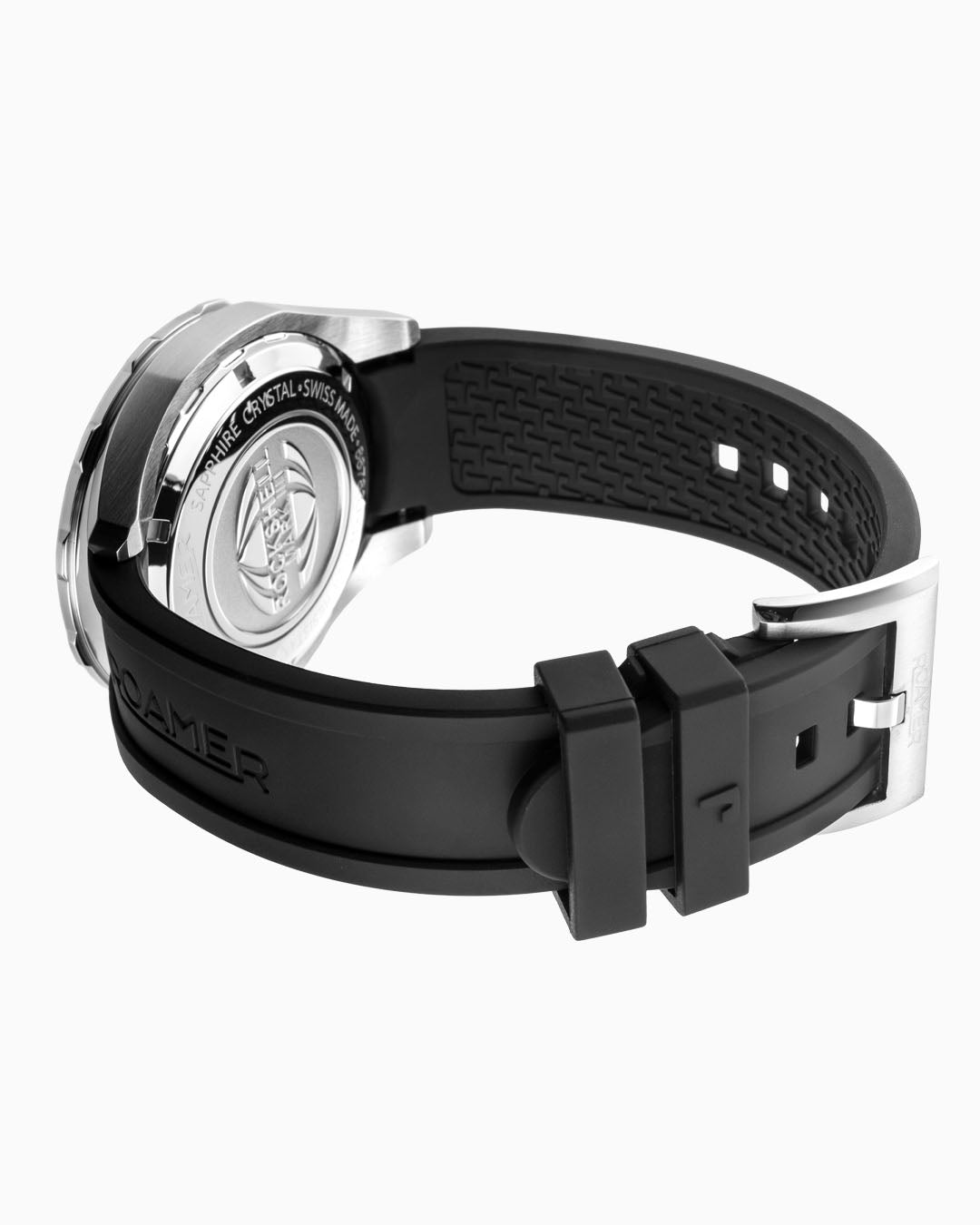 Rockshell Mark III Scuba 45 mm Quartz Three-Hand Date Turning Bezel Black Rubber Strap Sapphire glass Stainless Steel swiss watch
