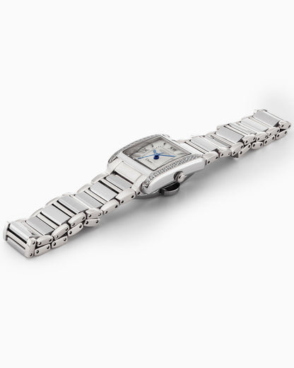 Diana Ladies 22.5 mm Quartz Three-Hand White Dial Silver Bracelet Sapphire glass Stainless Steel swiss watch
