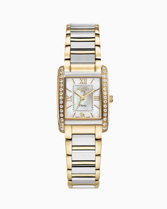 Diana Ladies 22.5 mm Quartz Three-Hand White Dial Two-tone Bracelet Sapphire glass Stainless Steel swiss watch