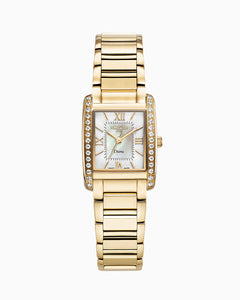 Diana Ladies 22.5 mm Quartz Three-Hand White Dial Gold Bracelet Sapphire glass Stainless Steel swiss watch