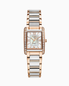 Diana Ladies 22.5 mm Quartz Three-Hand White Dial Two-tone Bracelet Sapphire glass Stainless Steel swiss watch