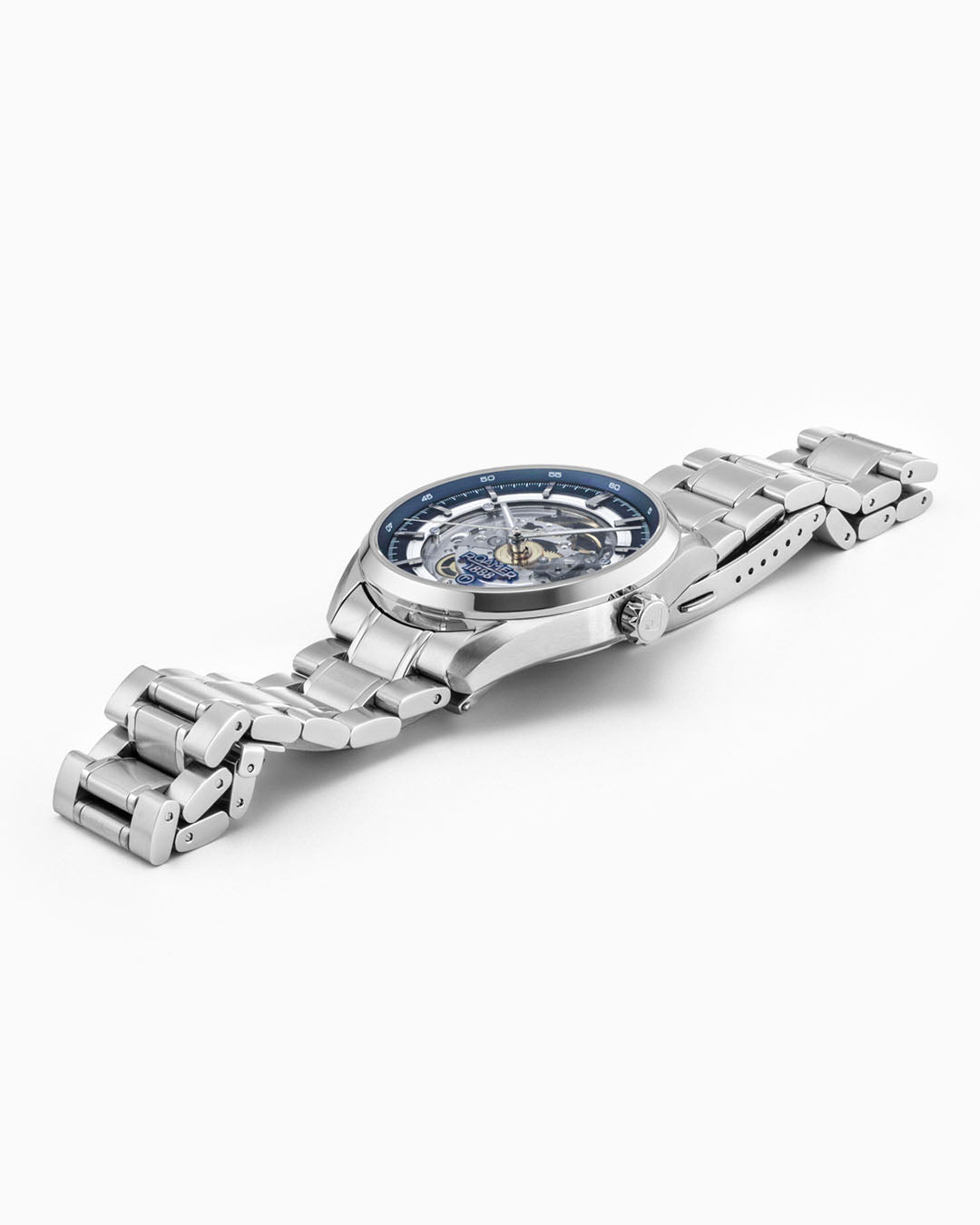 Pro Auto 42 mm Automatic Three-Hand Blue Dial Silver Bracelet Sapphire antireflection glass Stainless Steel swiss watch