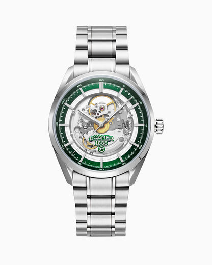 Pro Auto 42 mm Automatic Three-Hand Green Dial Silver Bracelet Sapphire antireflection glass Stainless Steel swiss watch