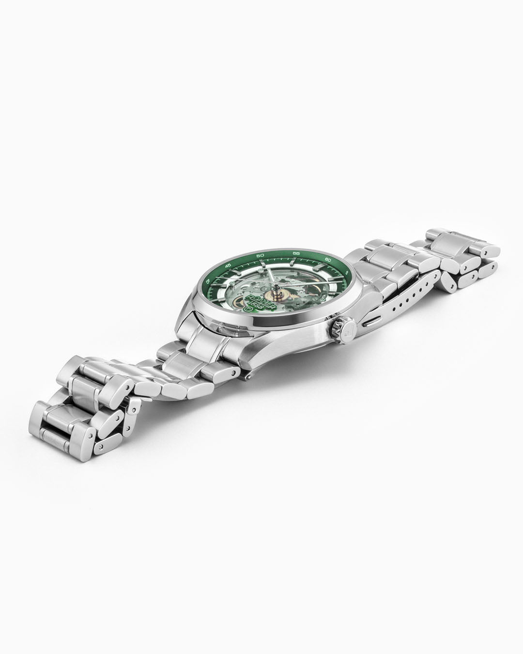 Pro Auto 42 mm Automatic Three-Hand Green Dial Silver Bracelet Sapphire antireflection glass Stainless Steel swiss watch