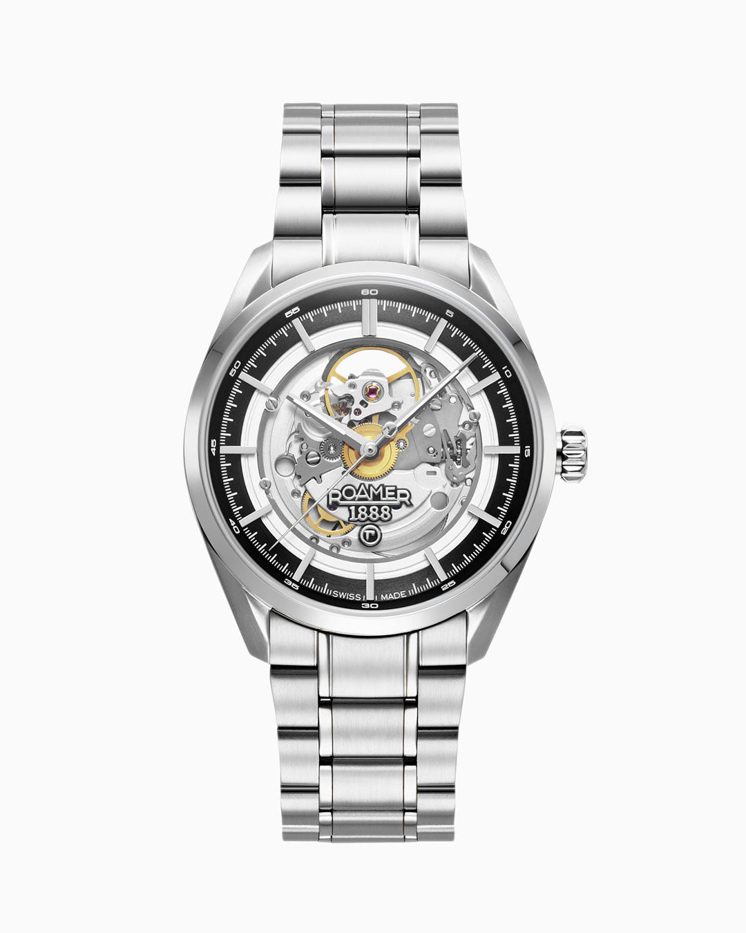 Pro Auto 42 mm Automatic Three-Hand  Black Dial Stainless Steel Bracelet Sapphire antireflection glass  Stainless Steel swiss watch