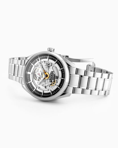 Pro Auto 42 mm Automatic Three-Hand  Black Dial Stainless Steel Bracelet Sapphire antireflection glass  Stainless Steel swiss watch