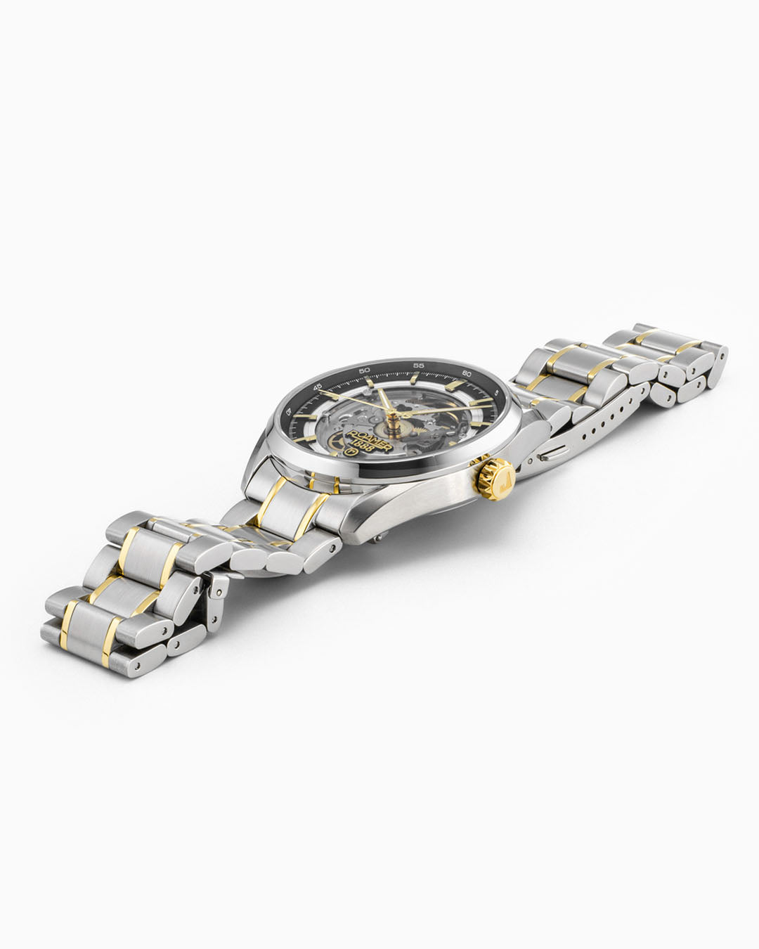 Pro Auto 42 mm Automatic Three-Hand Two-Tone Black Dial Bracelet Sapphire antireflection glass  Stainless Steel swiss watch