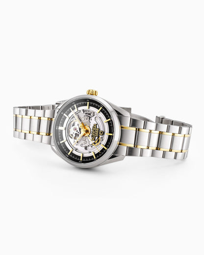 Pro Auto 42 mm Automatic Three-Hand Two-Tone Black Dial Bracelet Sapphire antireflection glass  Stainless Steel swiss watch