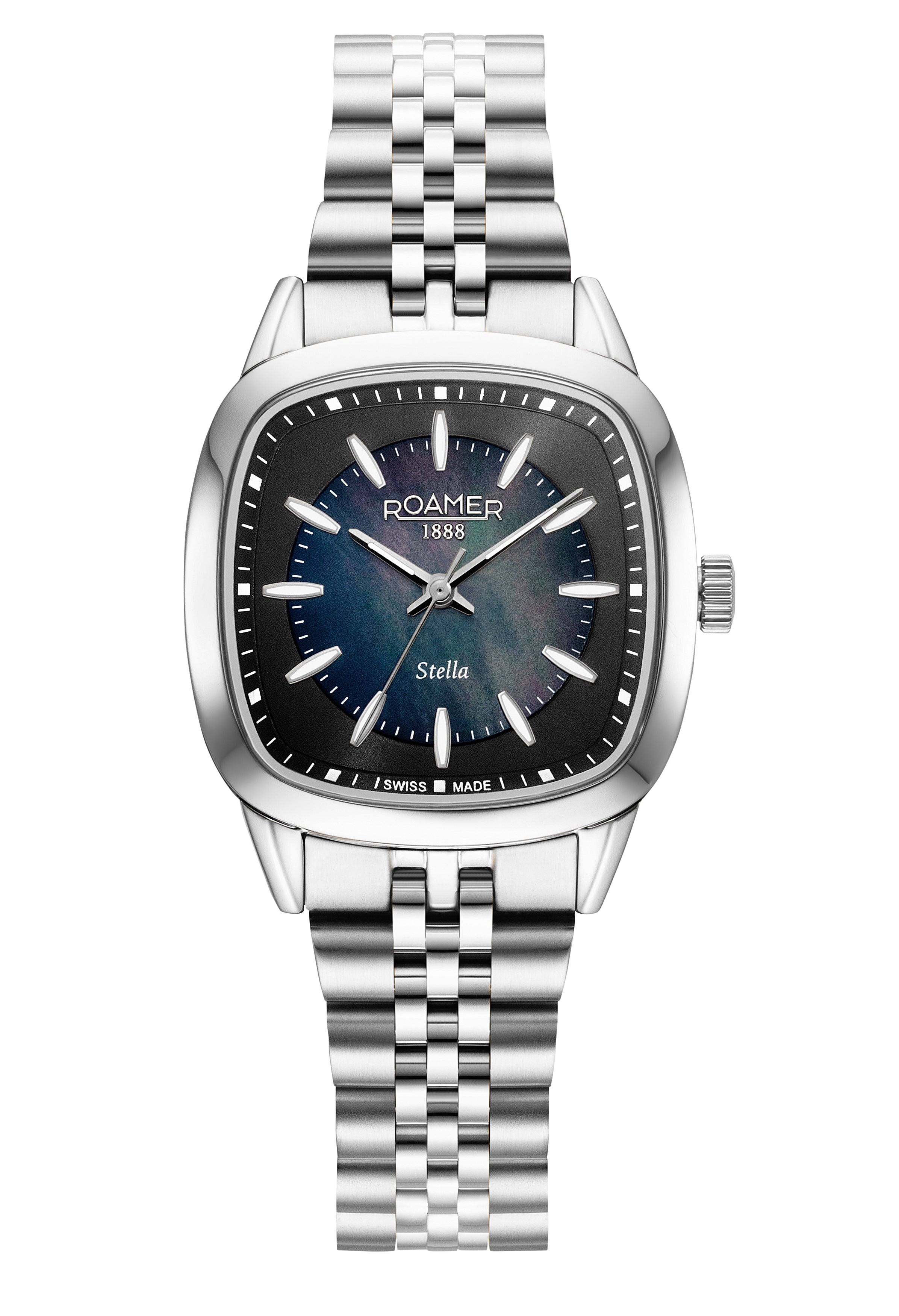 Stella 32.5mm Quartz Three-Hand Silver Bracelet Sapphire antireflection glass  Stainless Steel swiss watch