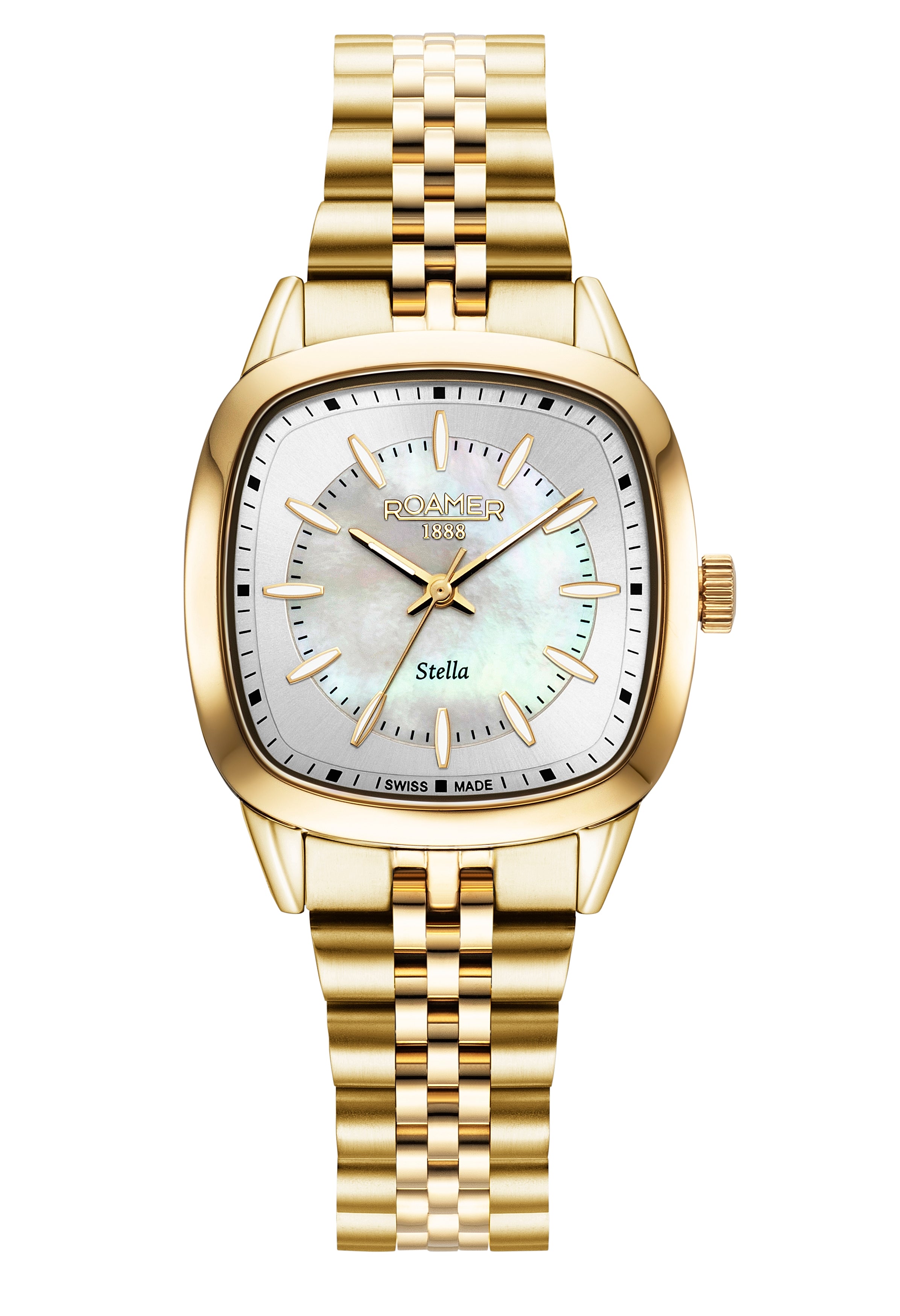 Stella 32.5mm Quartz Three-Hand Gold Bracelet Sapphire antireflection glass  Stainless Steel swiss watch