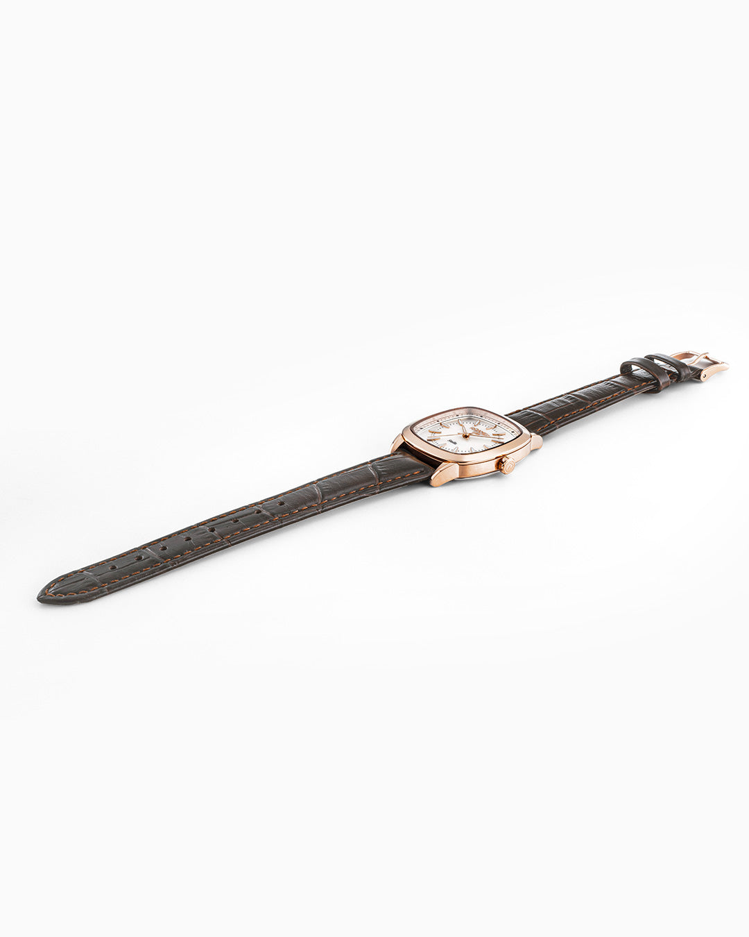 Stella 32.5mm Quartz Three-Hand White Mop Dial RoseGold-Tone Case Brown Leather Bracelet Sapphire antireflection glass  Stainless Steel swiss watch