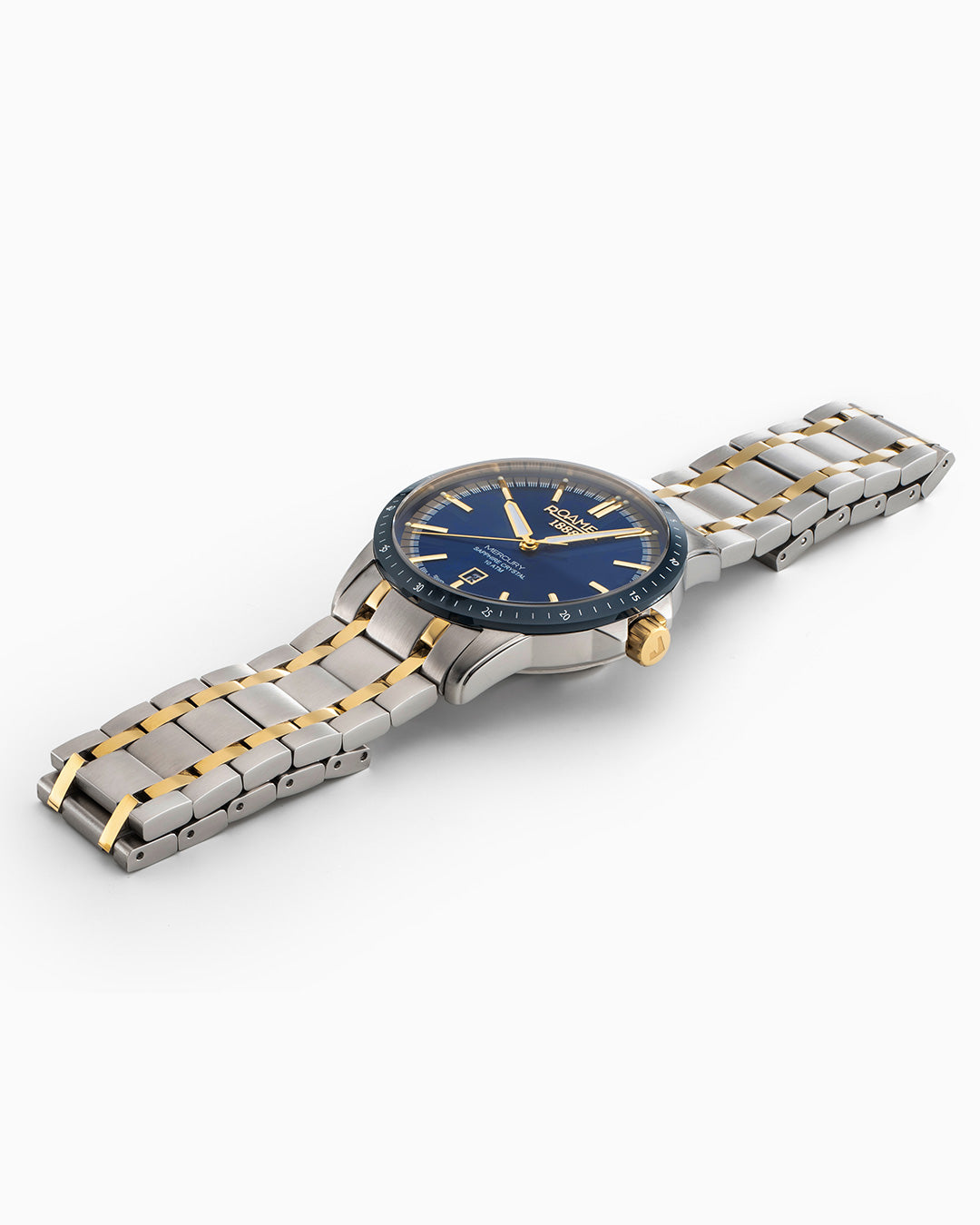 Mercury Classic 42 mm Quartz Three-Hand Date Blue Dial Two-tone Bracelet Sapphire glass Stainless Steel swiss watch