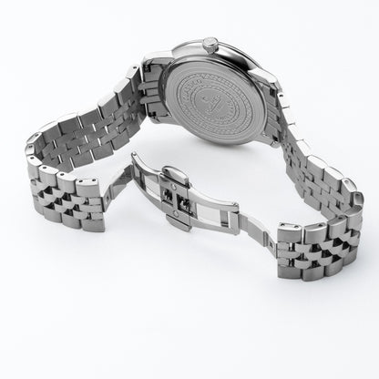 Classico Gents 40 mm Quartz Three-Hand Date Green Sunray Dial Silver Bracelet Sapphire glass Stainless Steel swiss watch