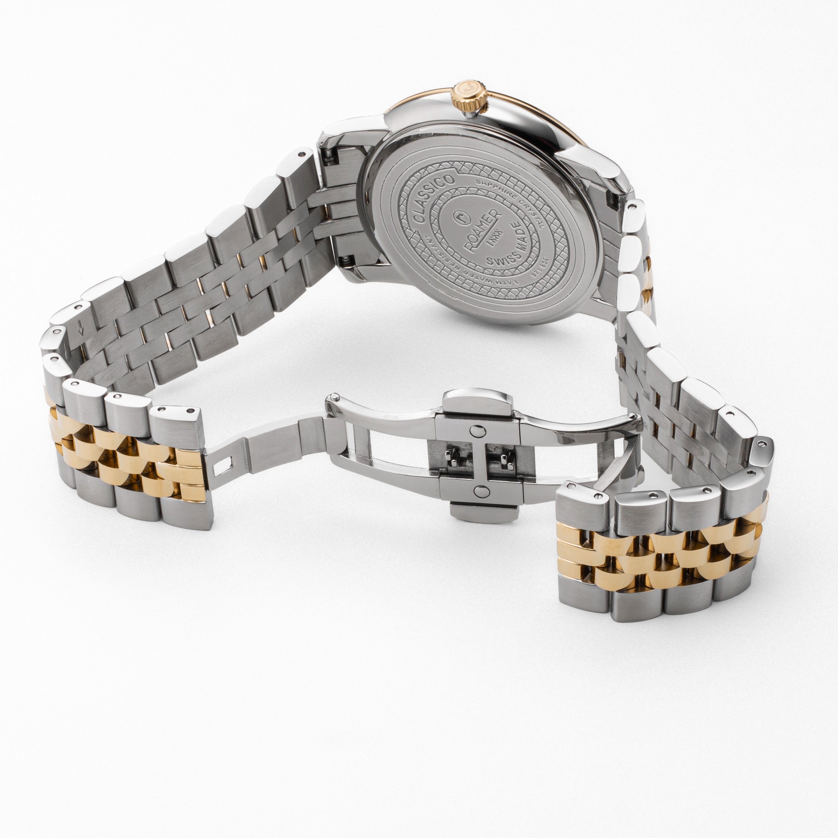 Classico Gents 40 mm Quartz Three-Hand White Dial  Date White Dial Gold-Silver Tone  Bracelet Sapphire glass Stainless Steel swiss watch