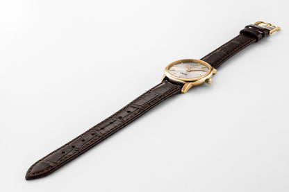 Classico Ladies 30mm Quartz Two-Hand Grey Sunray Dial  Brown Leather Strap Sapphire glass Stainless Steel swiss watch