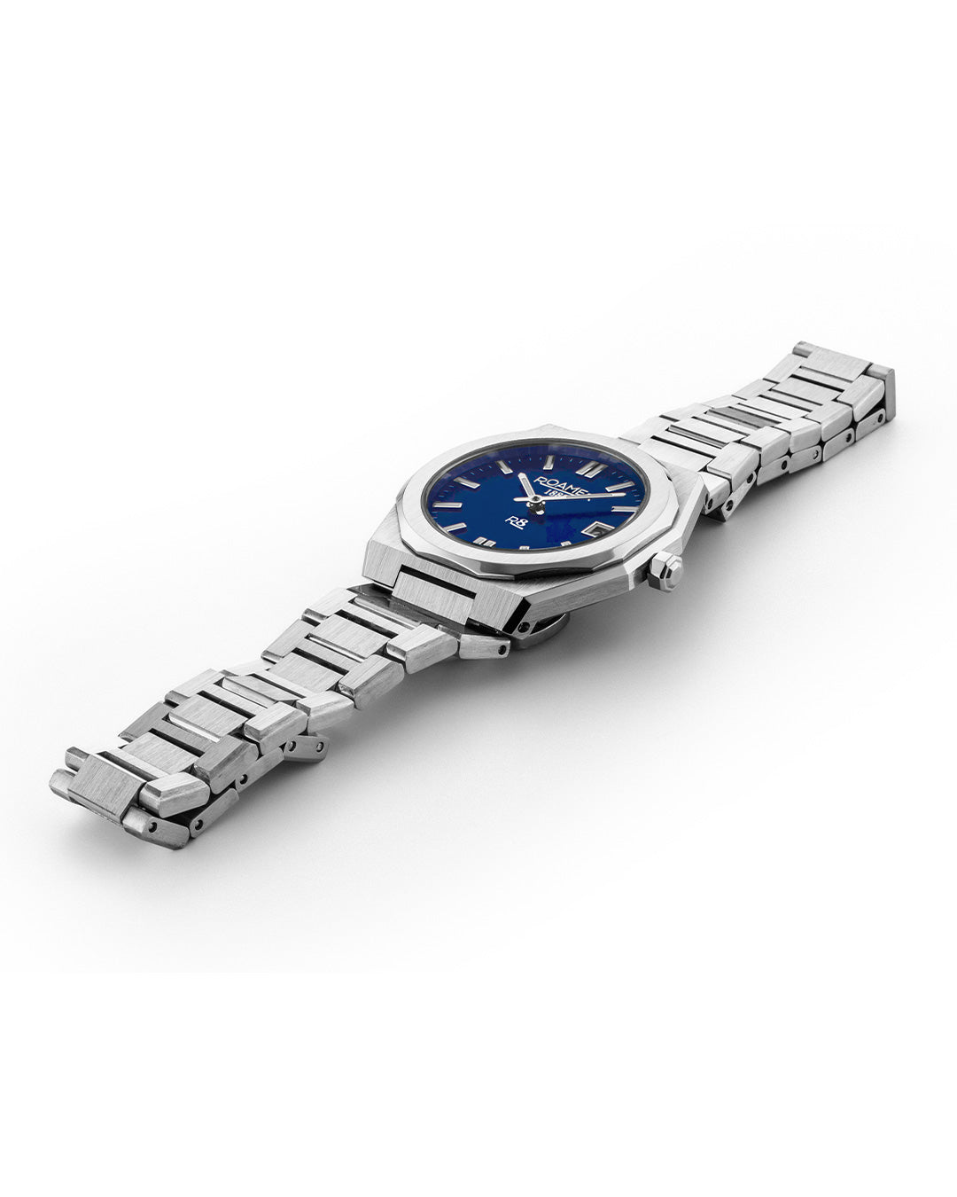 R8 Ladies 32.5mm Quartz Two-Hand Date Blue Sunray Dial Silver Bracelet Sapphire glass Stainless Steel swiss watch