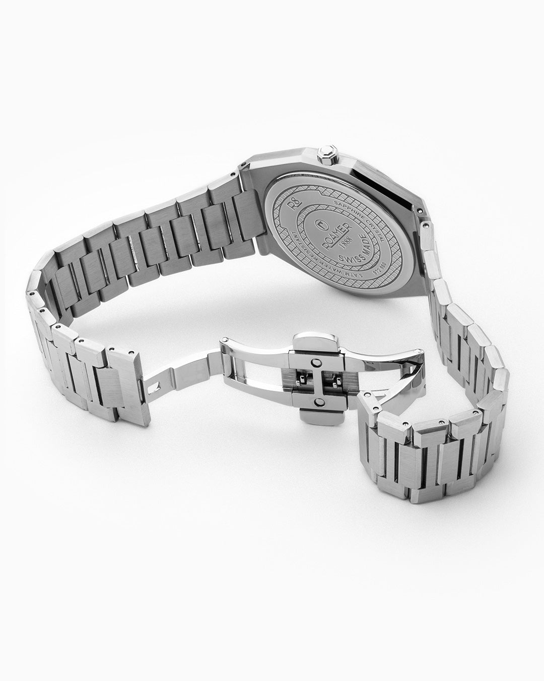 R8 Gents 41mm Quartz Three-Hand Date Blue Dial Silver Bracelet Sapphire glass Stainless Steel swiss watch